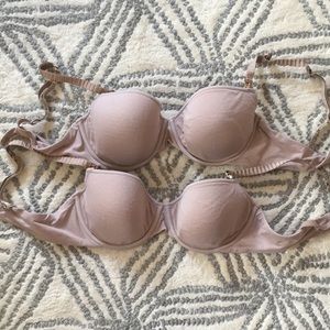 Thirdlove 32D taupe classic nursing bras, set of 2